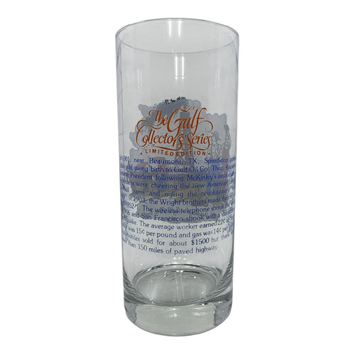 Vintage Gulf Oil Collectors Series Glass - Old Spindletop Texas 1901