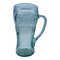 Vintage Coca-Cola Embossed Glass Mug with Handle