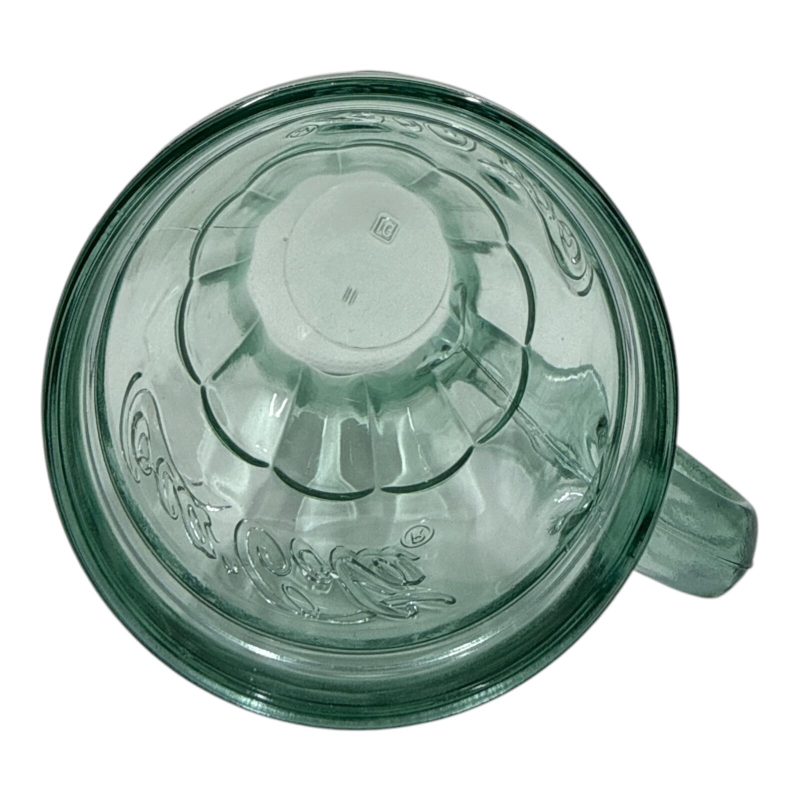Vintage Coca-Cola Embossed Glass Mug with Handle