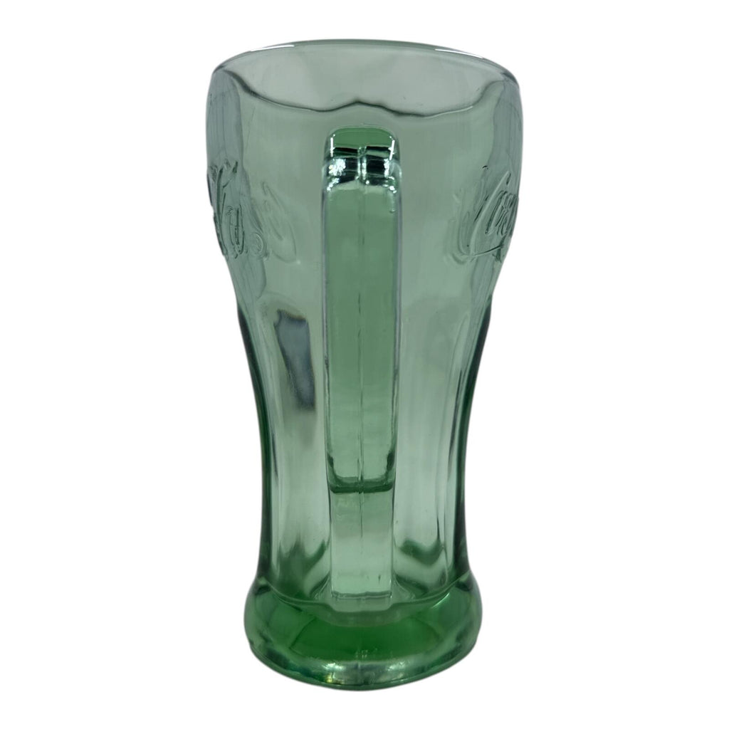 Vintage Coca-Cola Green Glass Mug with Handle