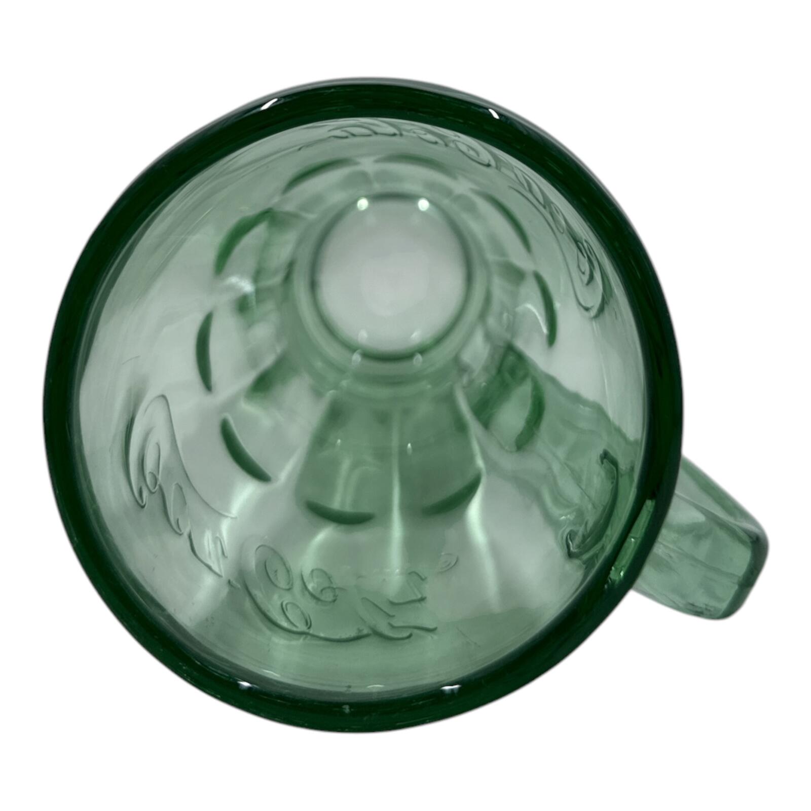 Vintage Coca-Cola Green Glass Mug with Handle