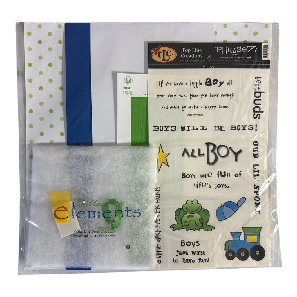 TLC Collective Elements All Boy frame, card, and bookmark 2004