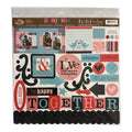 TLC 2008 Hot Fudge "Together" Scrapbook Paper Embellishments Pack