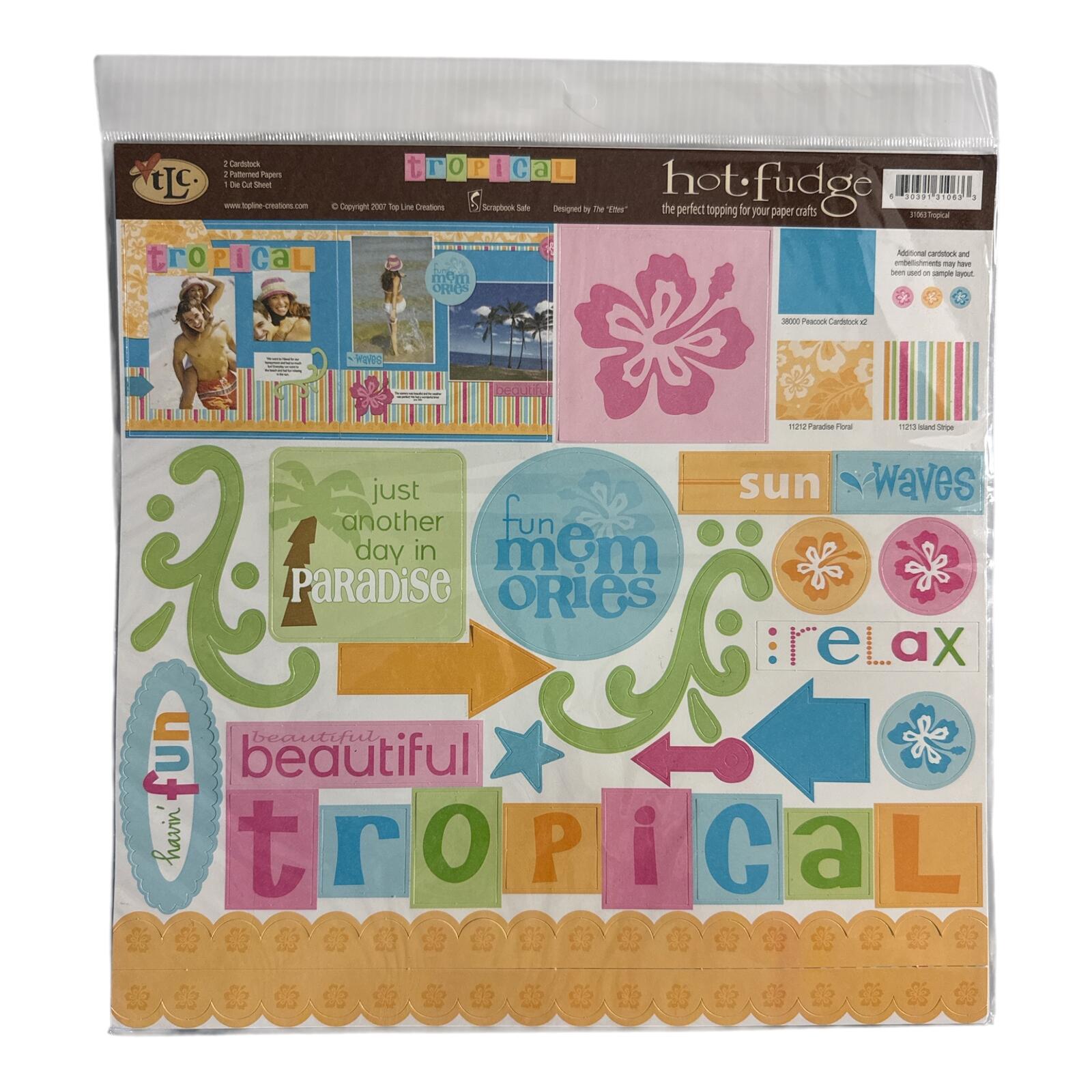 TLC 2007 Hot Fudge Tropical Scrapbook Paper Pack
