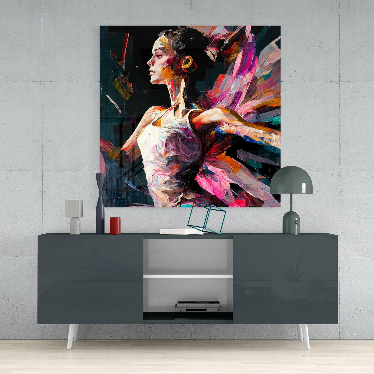 Ballerina Glass Wall Art  || Designers Collection