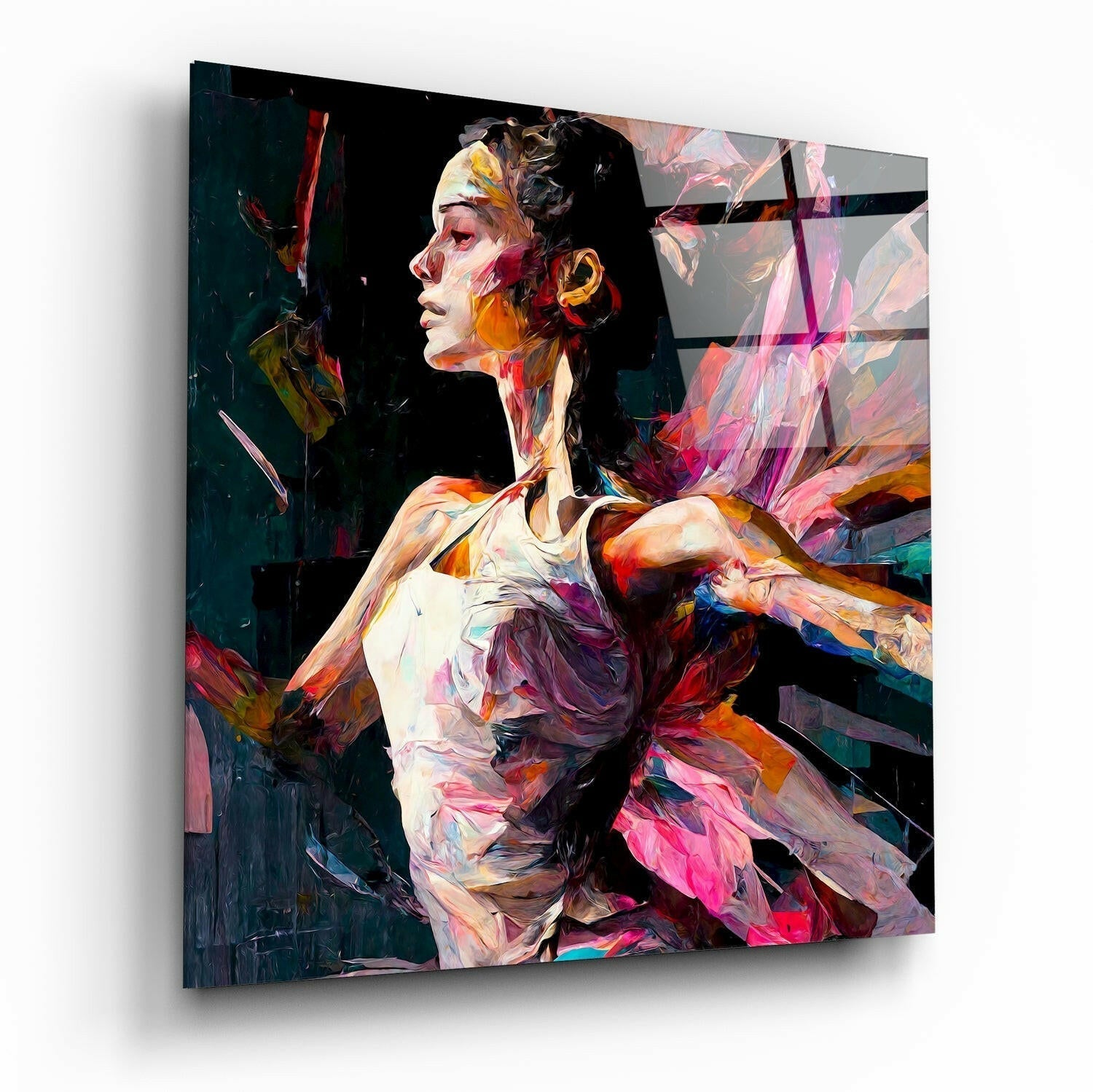 Ballerina Glass Wall Art  || Designers Collection
