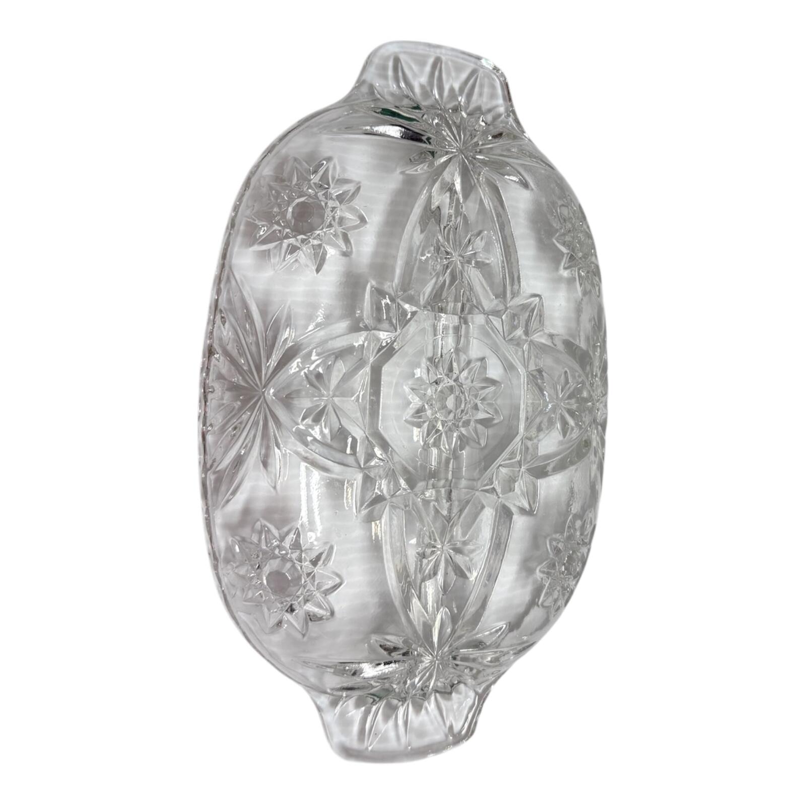 Anchor Hocking Early American Prescut Relish Dish | Vintage 1960s Pressed Glass