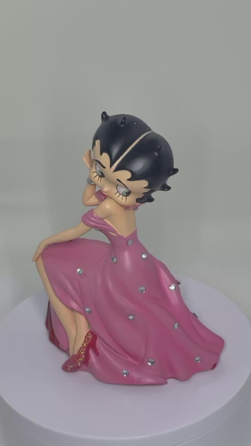 Betty Boop Pink Gown Figurine with Rhinestones