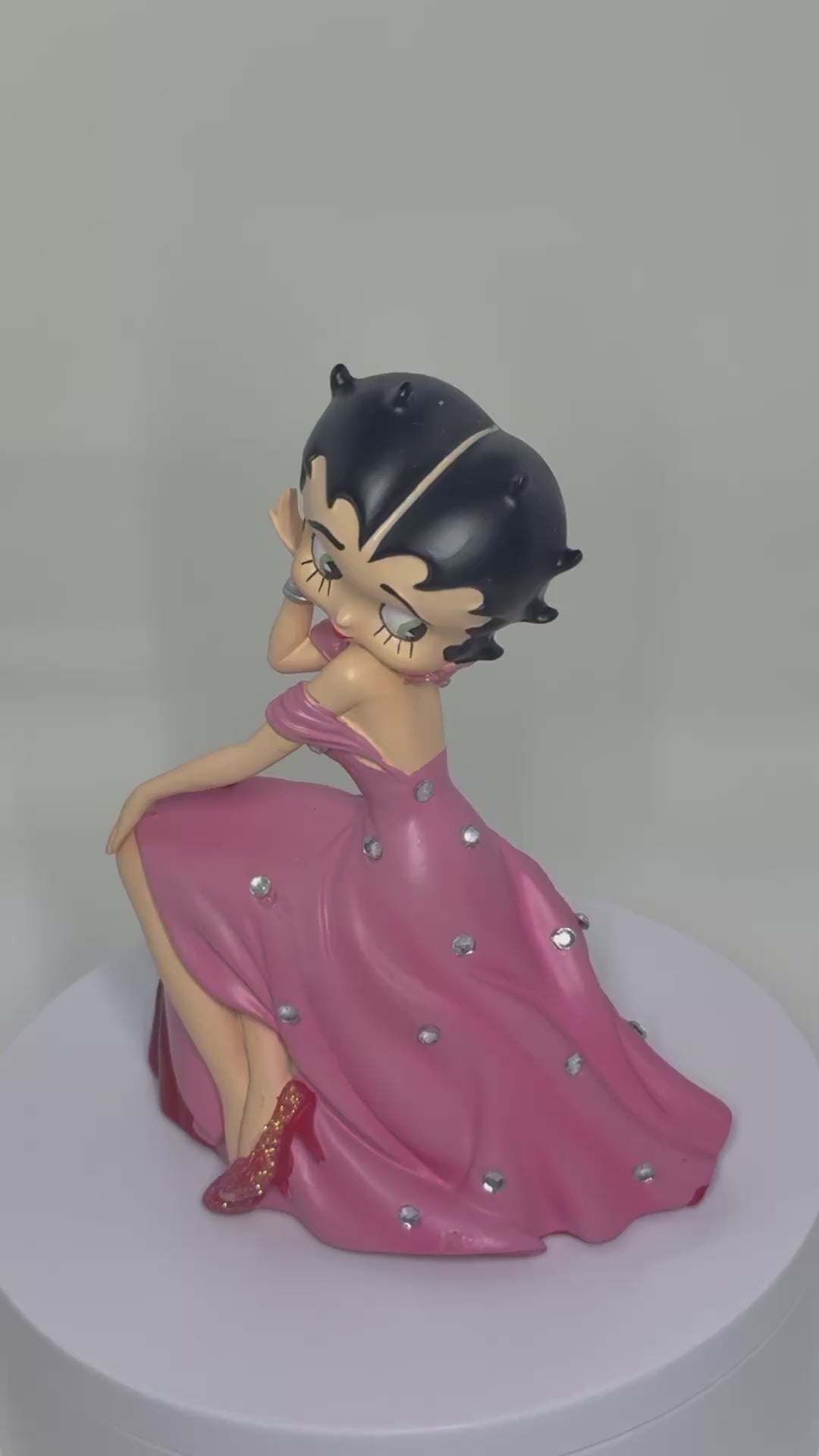 Betty Boop Pink Gown Figurine with Rhinestones